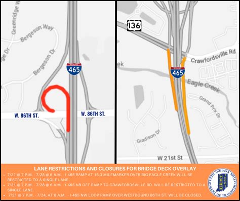 Lane Restrictions And Closures For Bridge Deck Overlay On Northwest