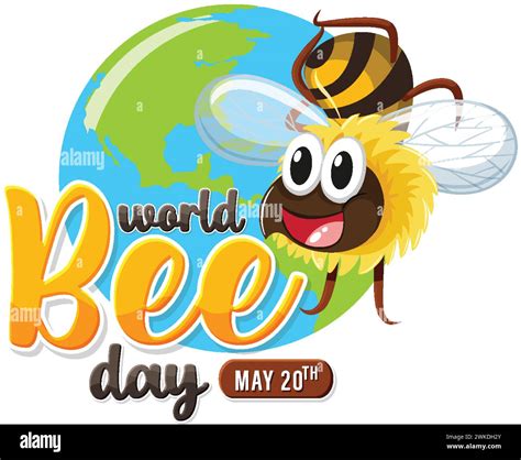 Colorful Vector Graphic For World Bee Day Event Stock Vector Image