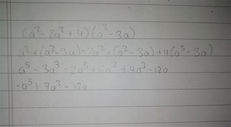 cuál es el resultado de multiplicar los siguientes polinomios a³ 2a²