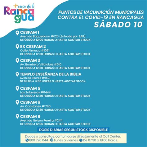 Cormun Rancagua On Twitter Vacunaci N Del S Bado De Septiembre