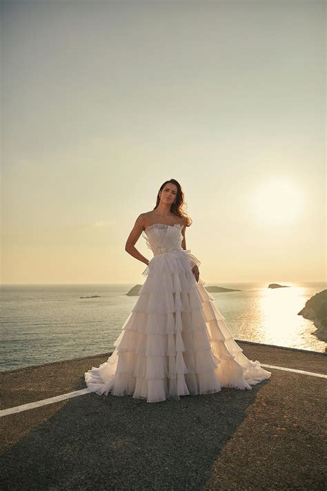 Antonia Dreamy Wedding Gown Dreamy Layers Of Pleated Silk