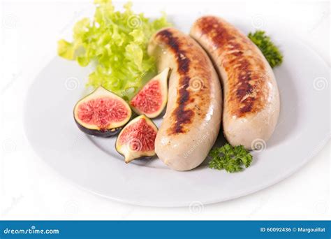 Grilled bavarian sausage stock photo. Image of food, bavarian - 60092436