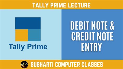 Debit Note And Credit Note In Tally Prime Tally Prime Debit And