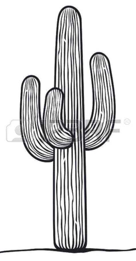 Stock Vector Cactus Drawing Cactus Outline Cactus Vector