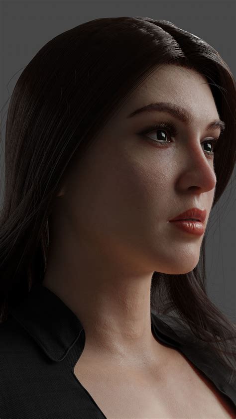 D Model Full Nude Girl VR AR Low Poly CGTrader