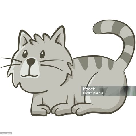 Cute Cat Lying On The Floor Stock Illustration Download Image Now