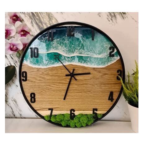 Wooden Oak Clock Frame Clock Metal Wall Clock Farmhouse - Etsy