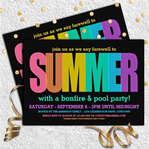 End Of Summer Party Invitations Zazzle