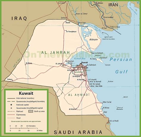 Kuwait political map - Ontheworldmap.com