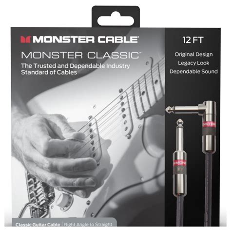 Monster Prolink Classic 12ft Angled Straight Instrument Cable At Gear4music