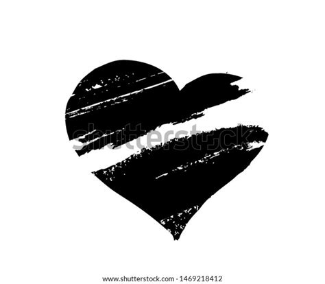 Grunge Heart Hand Drawn Illustration Stock Vector Royalty Free