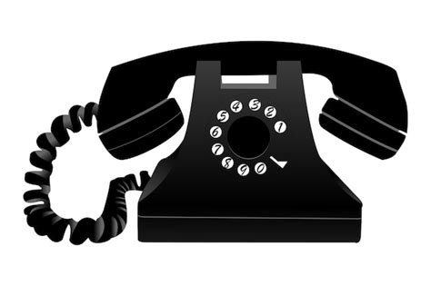 Premium Vector | Black color old telephone vector design