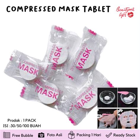 Box Compressed Paper Mask Sheet Tablet Mask Masker Kertas