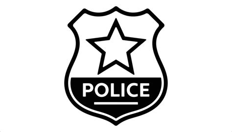 police badge emblem vector art icons  graphics
