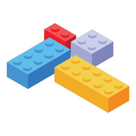 Colorful building blocks forming a structure isometric view 47436791 ...