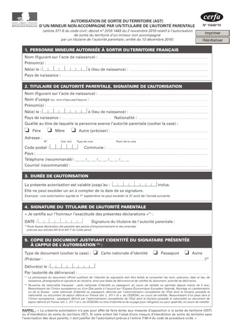 siècle se retirer Impur autorisation parentale a imprimer Lustre