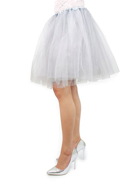 Spódnica tiulowa TUTU 40cm Z PODSZEWKĄ szara 12199668990 Allegro pl