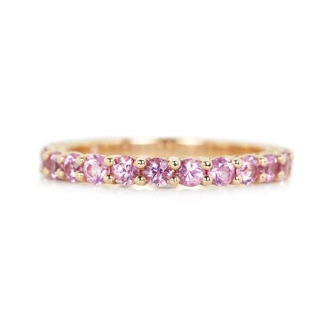 Pink Sapphire Stacking Band