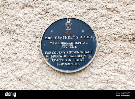 Blue Plaque To Mark Where Mrs Humphreys House And Hospital Hi Res Stock