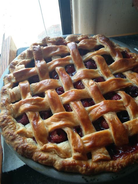 Homemade Fresh Cherry Pie Recipe In Comments R Baking