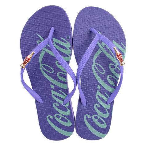 Chinelo Coca Cola Script Feminino Very Pery Roxo