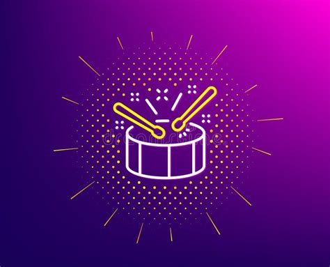 Drums With Drumsticks Icon Music Sign Vector Stock Vector