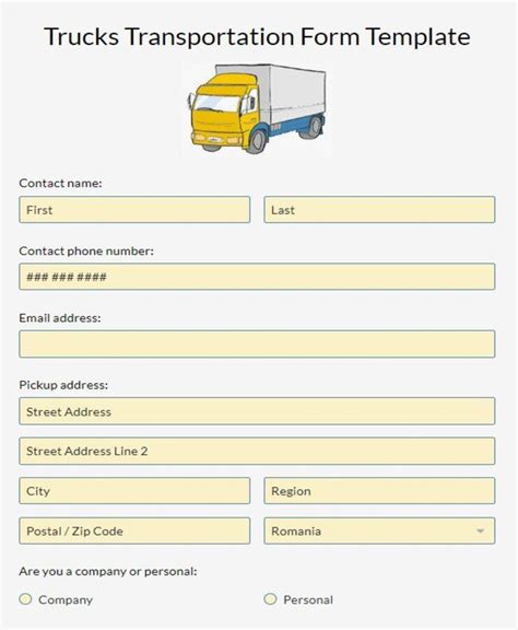 Free Ground Transportation Request Form Template