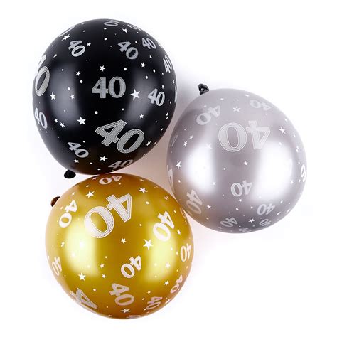 Buy Gold 40th Birthday Helium Latex Balloons Pack Of 6 For Gbp 149