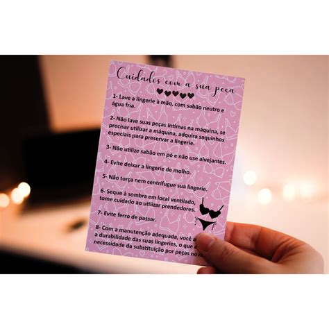 Cartões cuidados a lingerie Shopee Brasil