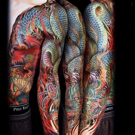 100 Dragon Sleeve Tattoo Designs For Men Fire Breathing Ink, 57% OFF