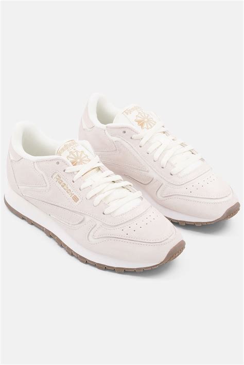 Buy Reebok Women Classic Leather Brand Logo Lace Up Running Shoes Off White Online Brands For Less