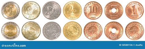 Philippines Peso Coins Collection Set Stock Photo - Image of change ...