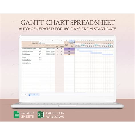 Gantt Chart Template, Gantt Chart Google Docs, Gantt Chart Sheets ...