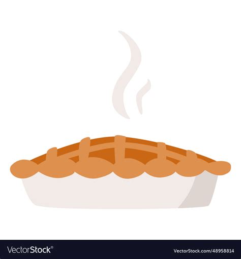 Pumpkin pie flat Royalty Free Vector Image - VectorStock