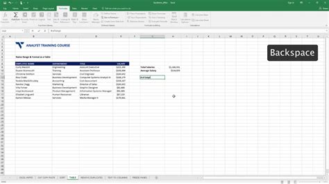 Naming Cells And Ranges In Excel Youtube