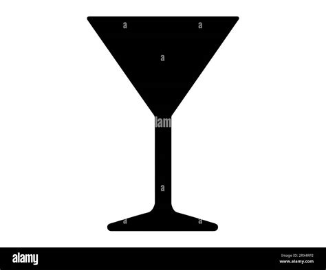 Martini Glass Silhouette Vector Art White Background Stock Vector Image And Art Alamy