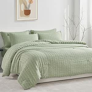 Amazon Jellymoni Seersucker Comforter Set Full Size Pieces