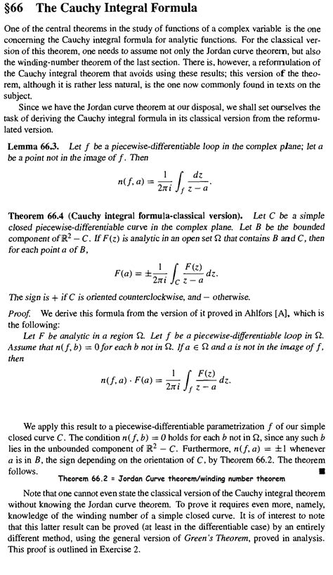 complex analysis - Doubt in the formulation of Cauchy's integral ...