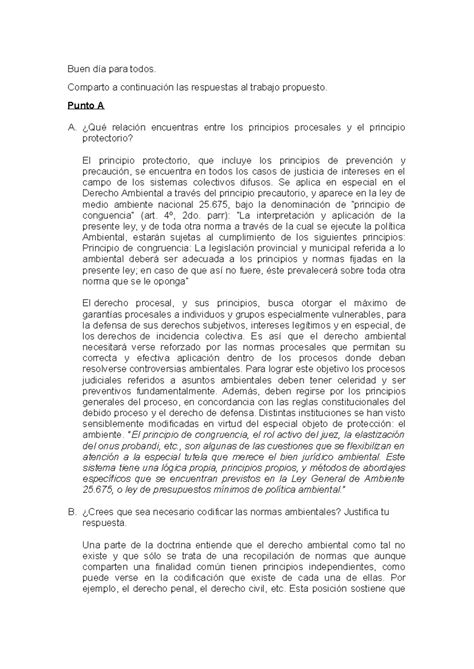 Ambiental foro de discusion grupal TP3 Buen día para todos