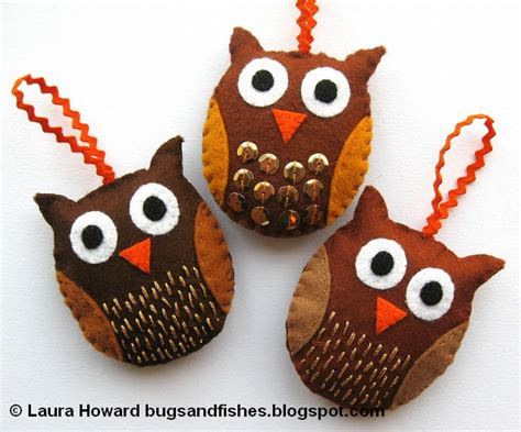 Bugs And Fishes By Lupin How To Felt Owl Ornaments