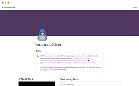 Notion Link In Bio Notion Template