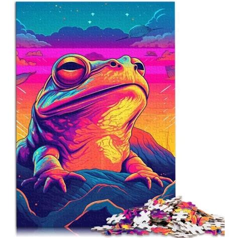 Puzzles Pour Enfants Grenouille Coucher Soleil Grenouilles Vintage