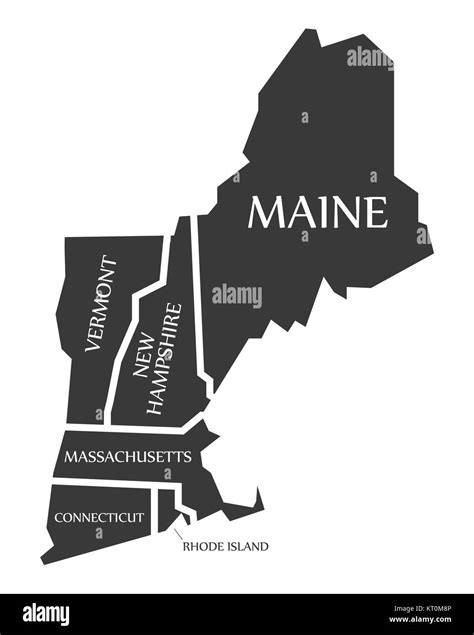 Map Of New Hampshire And Vermont Cut Out Stock Images And Pictures Alamy