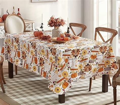 Newbridge Country Pumpkin Farm Fall Thanksgiving Vinyl Flannel Backed Tablecloth