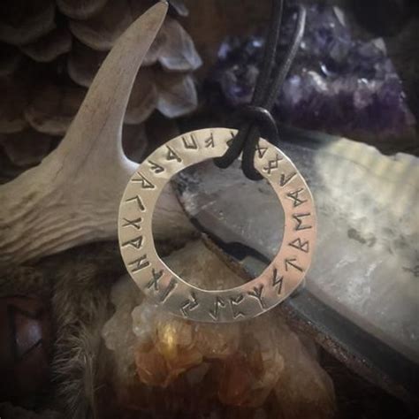 Rune Necklace Circle Of Runes Silver Twg Runes Symbolic