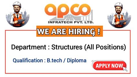 Apco Infratech Pvt Ltd Job Vacancy Hiring Various Positions For