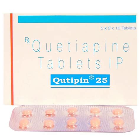 Qutipin 50mg Quetiapine 50 Mg Prescription Treatment Antipsychotic