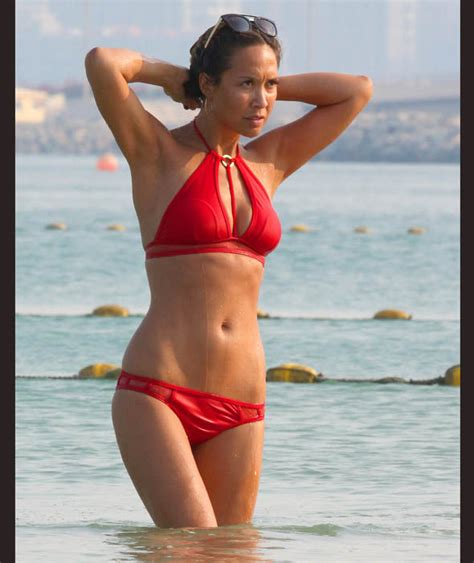 Myleene Klass Myleene Klass Shows Off Washboard Abs In Red Bikini