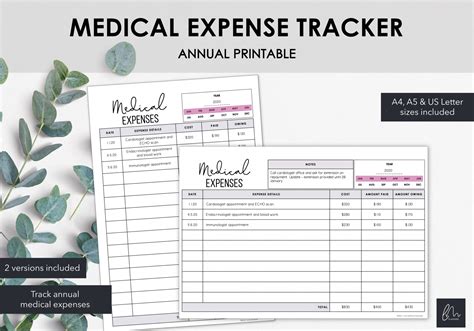 medical expense tracker instant   minimal