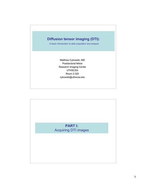 PDF Diffusion Tensor Imaging DTI Rii Uthscsa Edu Personalpages